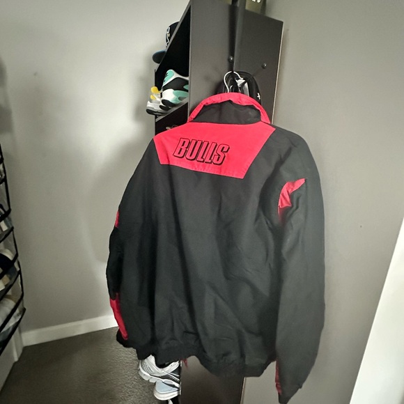 Black and Red Windbreaker with Athletic Design - Picture 2 of 2